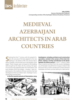 Medieval Azerbaijani Architects in Arab Countries
