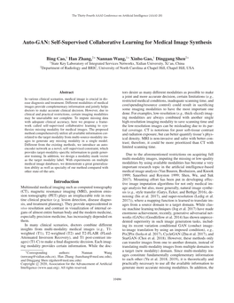 Self-Supervised Collaborative Learning for Medical Image Synthesis