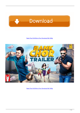 Bank Chor Full Movie Free Download Hd 1080P