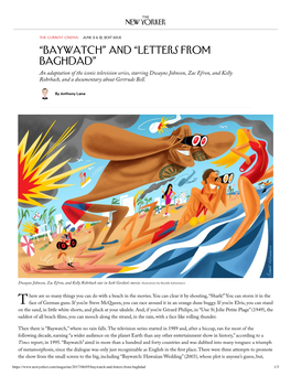 “Baywatch” and “Letters from Baghdad”