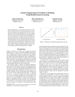 Feature Engineering for Predictive Modeling Using Reinforcement Learning