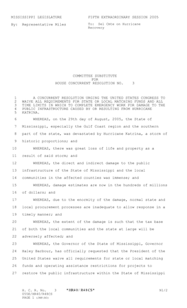 *Hr40/R48cs* Mississippi Legislature Fifth