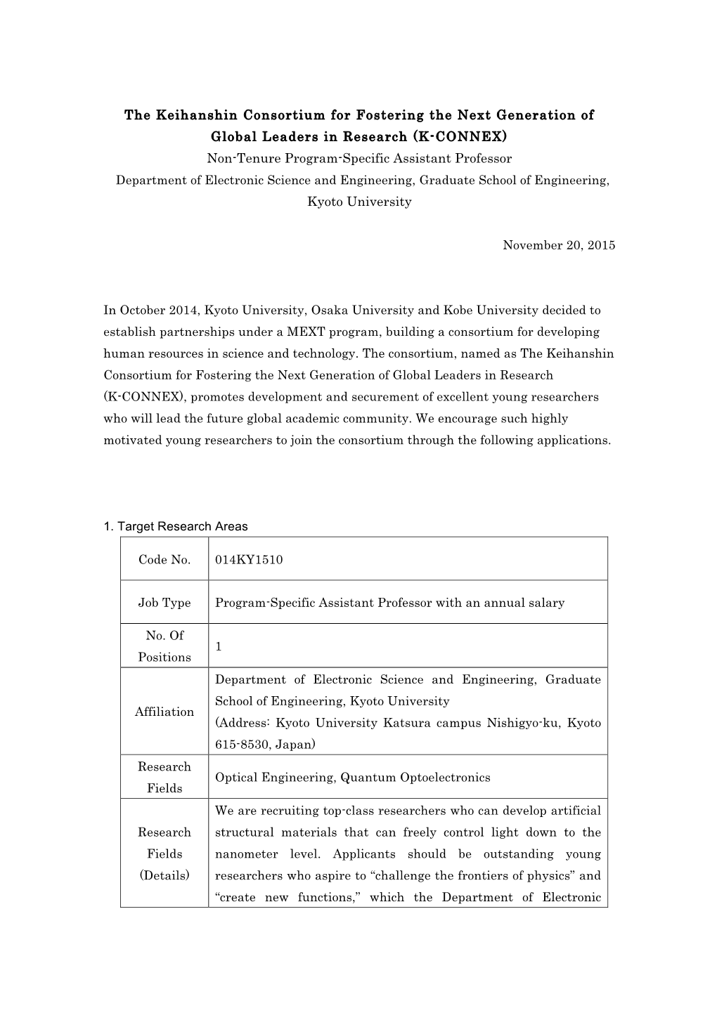 The Keihanshin Consortium for Fostering the Next