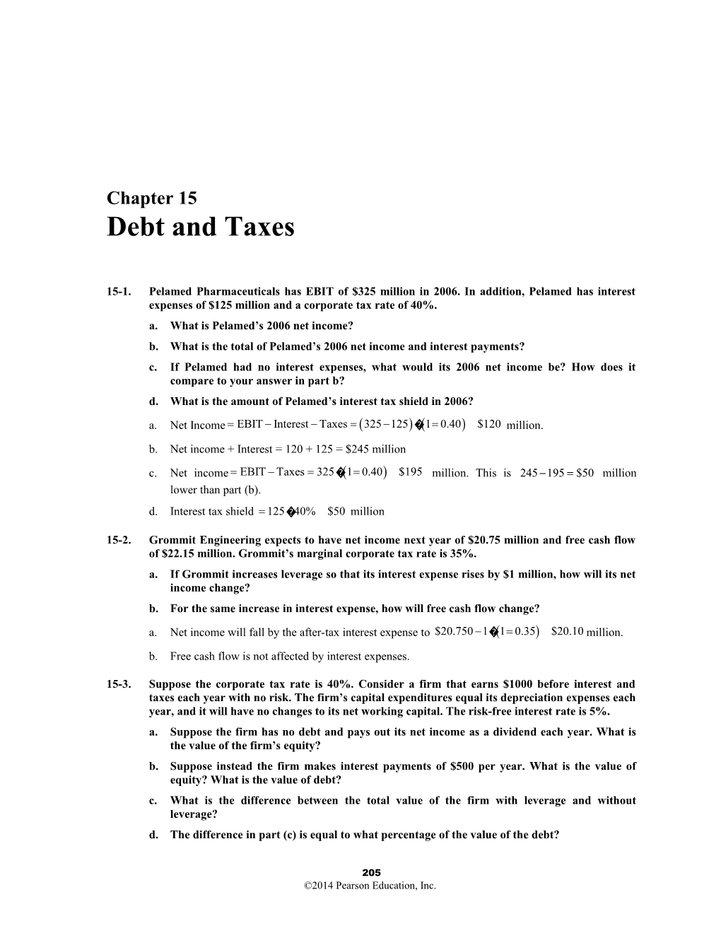 Chapter 15/Debt and Taxes 209