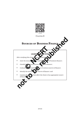 Sources of Business Finance