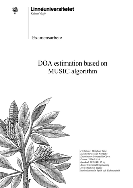 DOA Estimation Based on MUSIC Algorithm