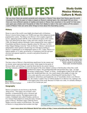 Study Guide Mexico History, Culture & Music