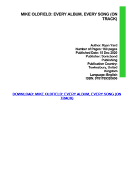 Mike Oldfield: Every Album, Every Song (On Track) Download Free