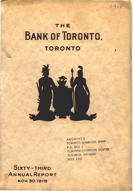 Bank of Toronto. Toronto the Bank of Toronto the Bank of Toronto