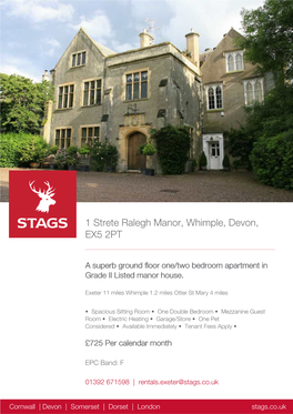1 Strete Ralegh Manor, Whimple, Devon, EX5 2PT