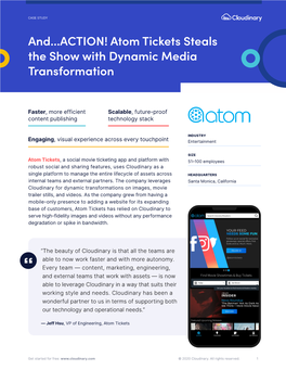 Atom Tickets Steals the Show with Dynamic Media Transformation