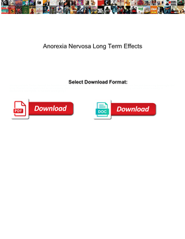 Anorexia Nervosa Long Term Effects