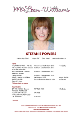 Stefanie Powers