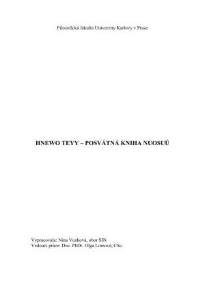 Hnewo Teyy – Posvátná Kniha Nuosuů