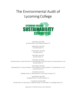 The Environmental Audit of Lycoming College