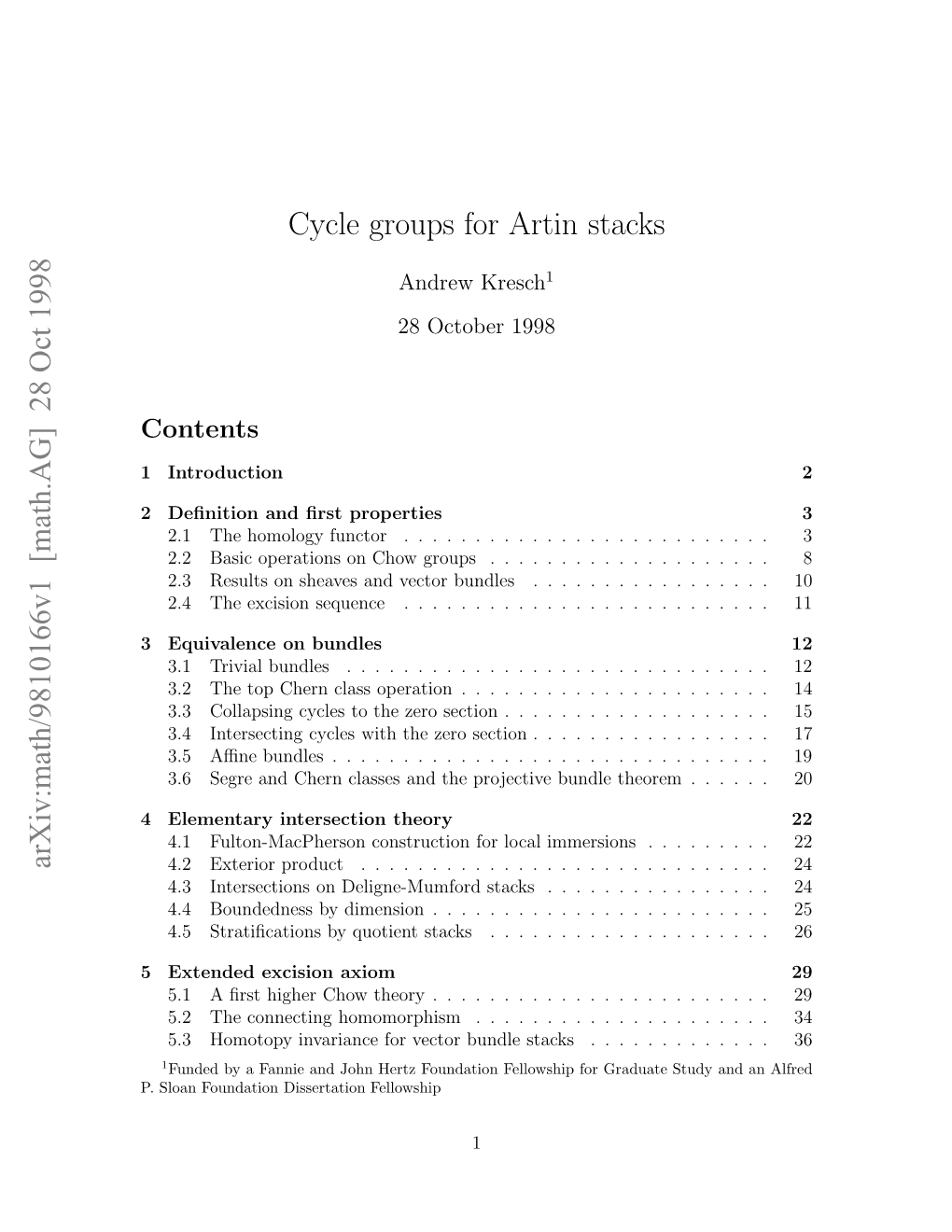 'Cycle Groups for Artin Stacks'