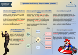 Dynamic Difficulty Adjustment Systems Computer Games Programming