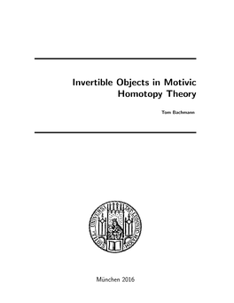 Invertible Objects in Motivic Homotopy Theory