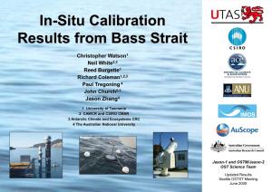 In-Situ Calibration Results from Bass Strait