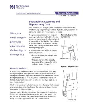 Suprapubic Cystostomy and Nephrostomy Care This Brochure Will Help You Learn How to Care for Your Catheter