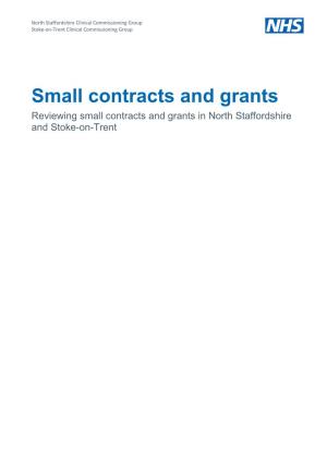 Small Contracts and Grants Public Document