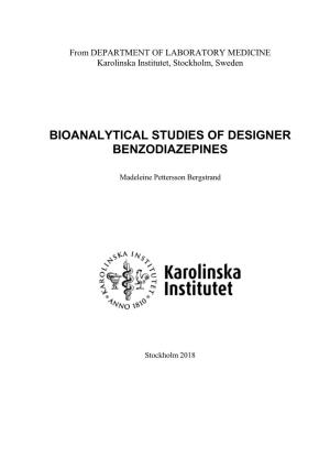 Bioanalytical Studies of Designer Benzodiazepines