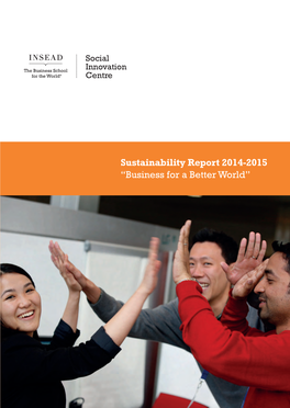 Sustainability Report 2014-2015 “Business for a Better World”