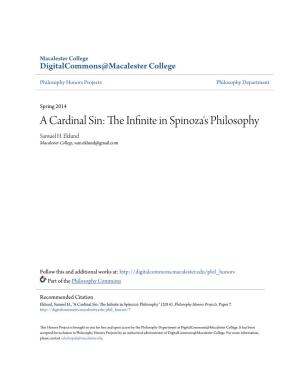 A Cardinal Sin: the Infinite in Spinoza's Philosophy
