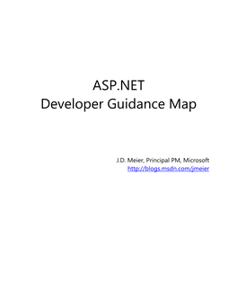 ASP.NET Developer Guidance Map