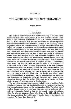The Authority of the New Testament