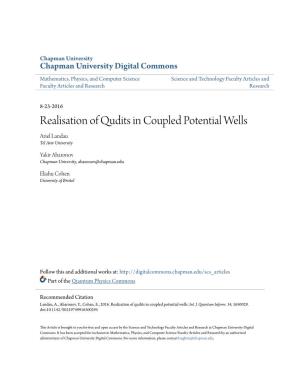 Realisation of Qudits in Coupled Potential Wells Ariel Landau Tel Aviv University