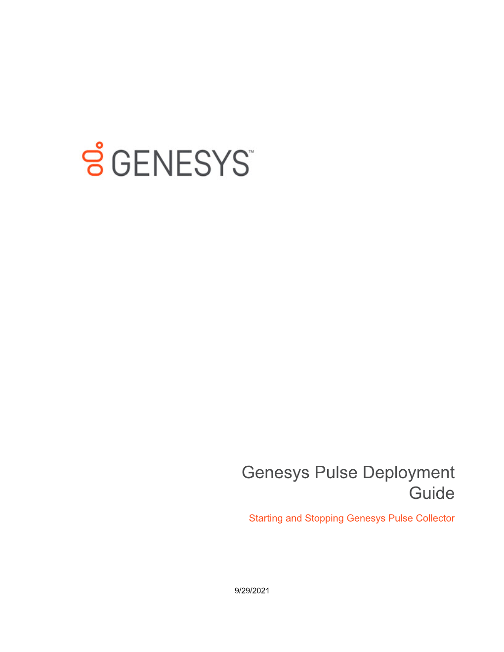 Genesys Pulse Deployment Guide