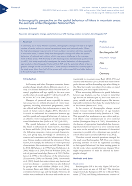 A Demographic Perspective on the Spatial Behaviour of Hikers in Mountain Areas: the Example of Berchtesgaden National Park