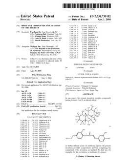 United States Patent (10) Patent No.: US 7,351,739 B2 H0 Et Al