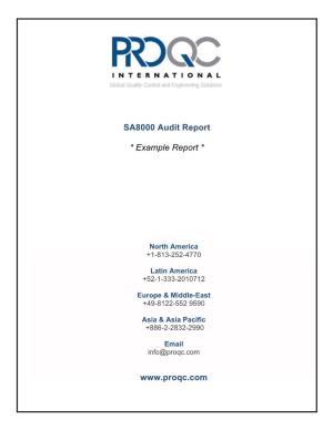 Pro QC Audit Sample for ISO 9001