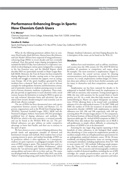 Performance-Enhancing Drugs in Sports: How Chemists Catch Users