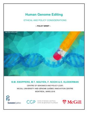 Human Genome Editing