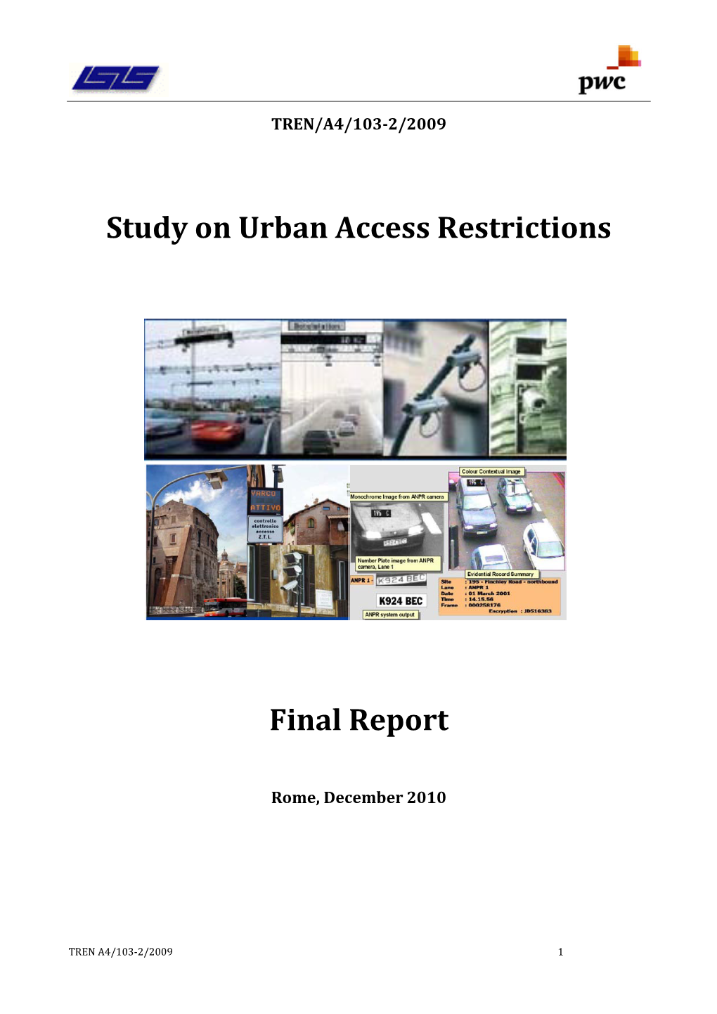 Study on Urban Access Restrictions Final Report