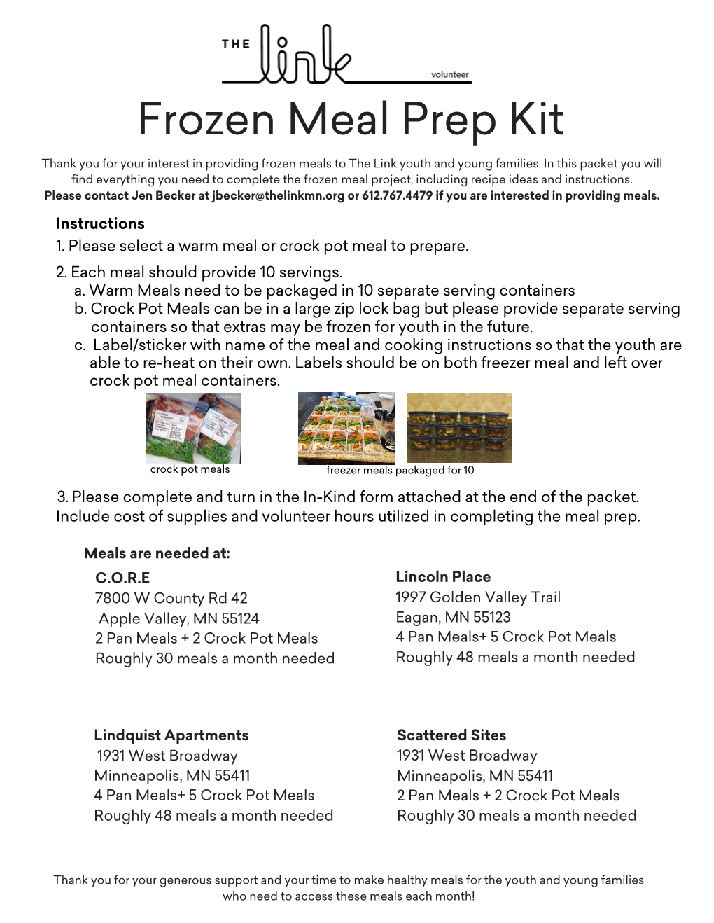 Frozen Meal Prep Package