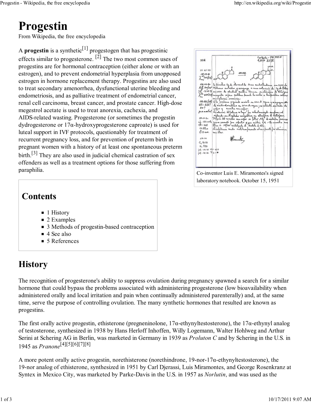 Progestin - Wikipedia, the Free Encyclopedia