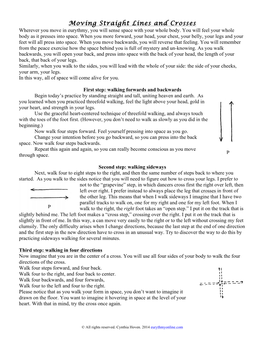 Moving Straight Lines and Crosses Wherever You Move in Eurythmy, You Will Sense Space with Your Whole Body