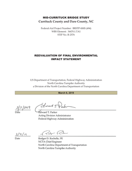 Mid-Currituck Bridge Final Re-Evaluation of the Final