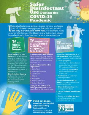 Safer Disinfectant Use During the COVID-19 Pandemic