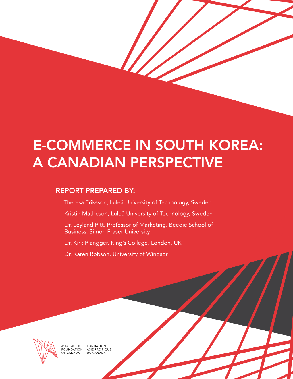 E-Commerce in South Korea: a Canadian Perspective