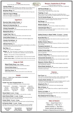 Wings Soups & Chili Salads Burgers, Sandwiches