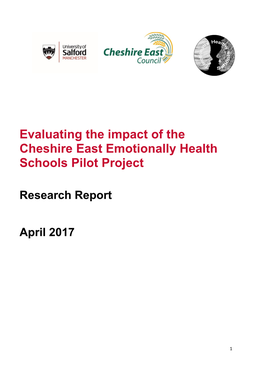 Evaluating the Impact of the Cheshire East Emotionally Health Schools Pilot Project