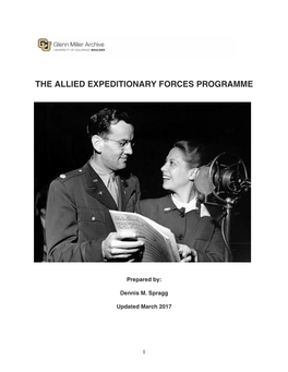 THE ALLIED EXPEDITIONARY FORCES PROGRAMME Gen