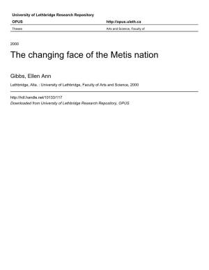 The Changing Face of the Metis Nation
