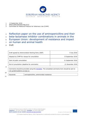 Reflection Paper on the Use of Aminopenicillins and Their Beta
