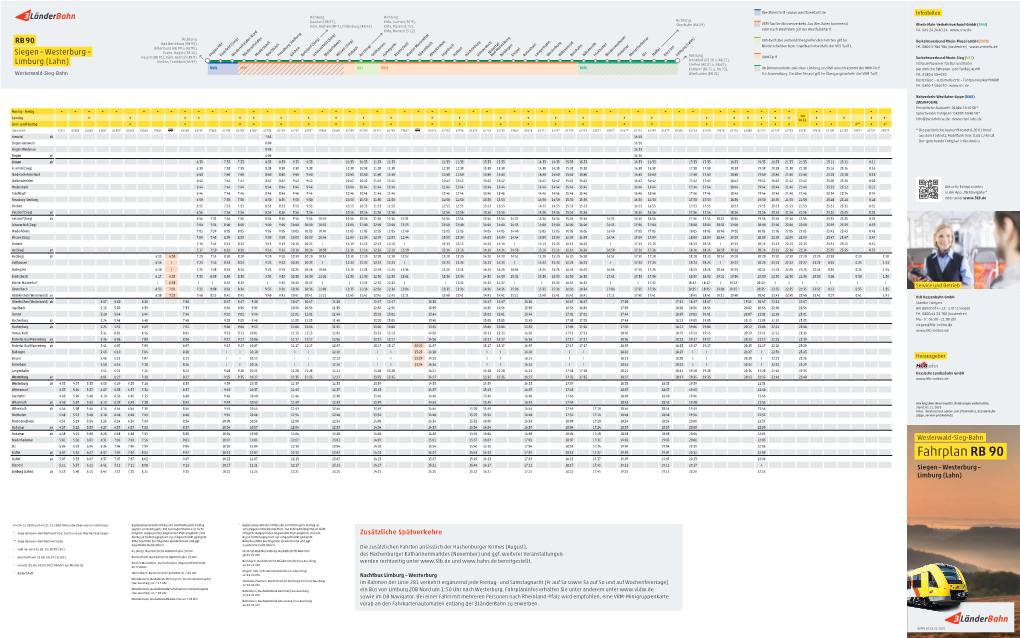 Fahrplan RB 90